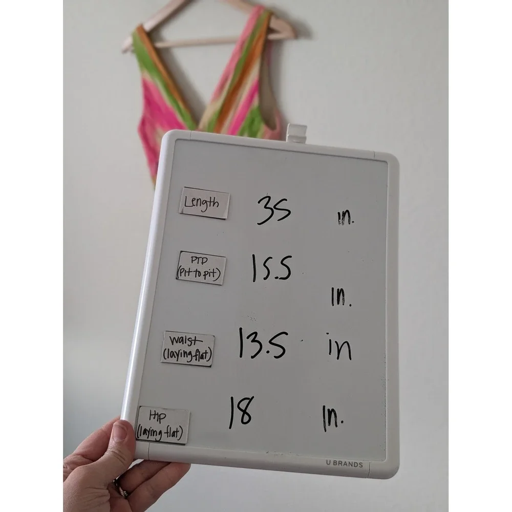 Vintage Abstract Watercolor Ruched Prom Cocktail Dress Pink Whimsy Fairy Bold 2 - Picture 4 of 8